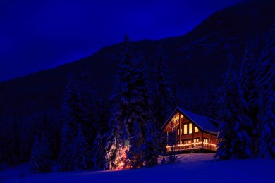 Deer Lodge At Christmas